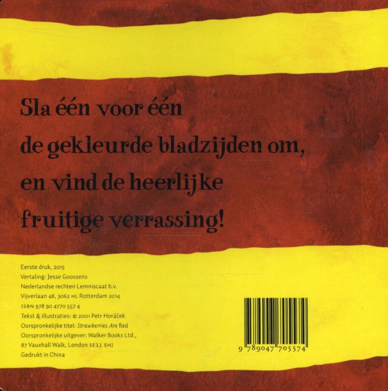 Achterkant van Aardbeien zijn rood