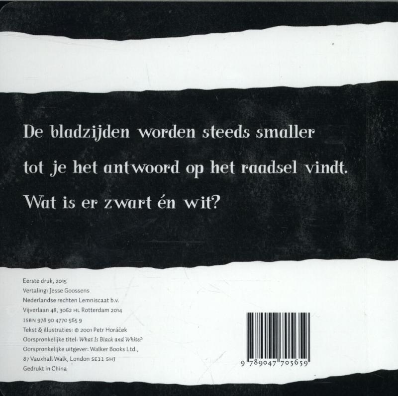 Achterkant van Wat is er zwart en wit?