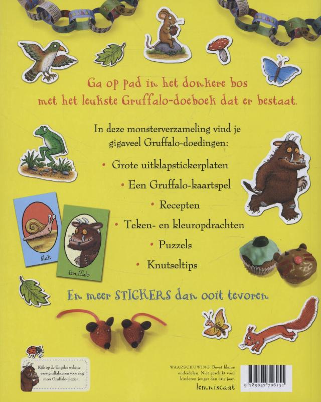 Achterkant van Het Gruffalo stickerdoeboek