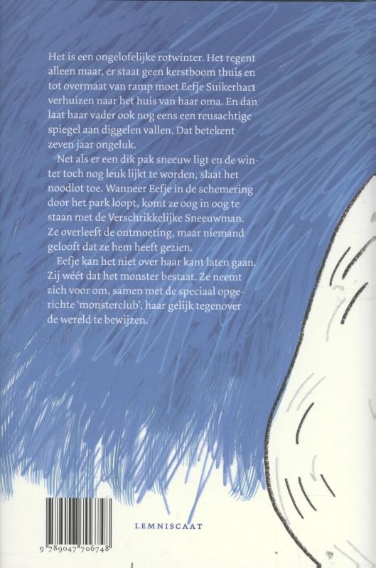 Achterkant van De verschrikkelijke sneeuwman