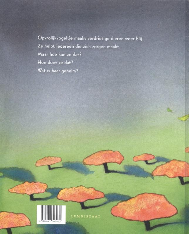 Achterkant van Opvrolijkvogeltje