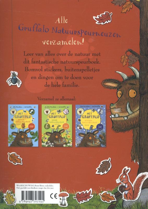Achterkant van Gruffalo herfst natuurspeurboek