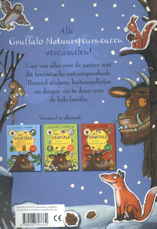 Achterkant van Het Gruffalo winter natuurspeurboek