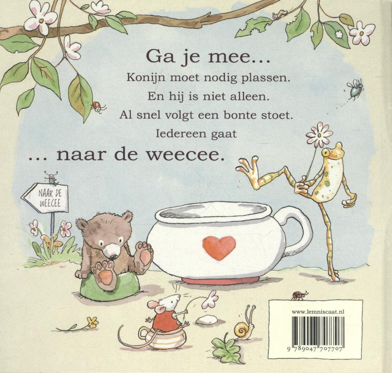 Achterkant van Ga je mee naar de weecee?