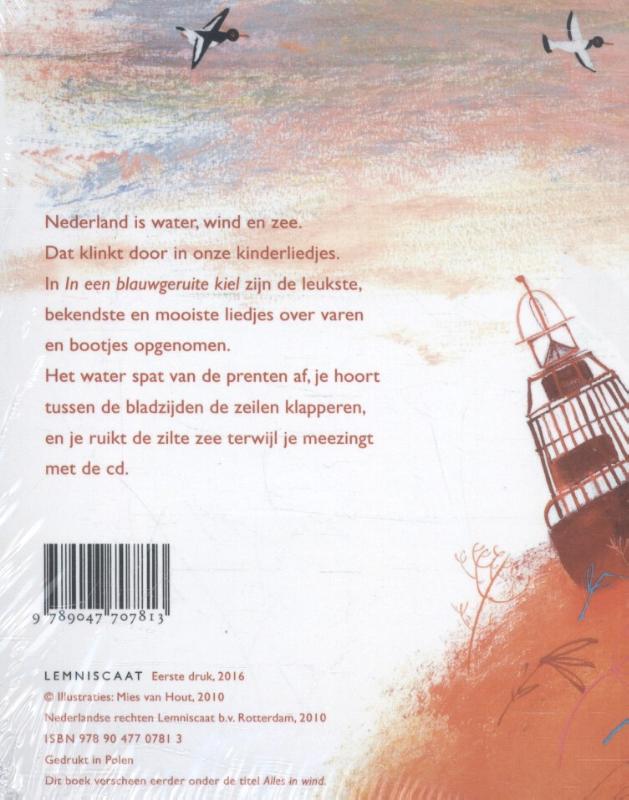 Achterkant van In een blauwgeruite kiel