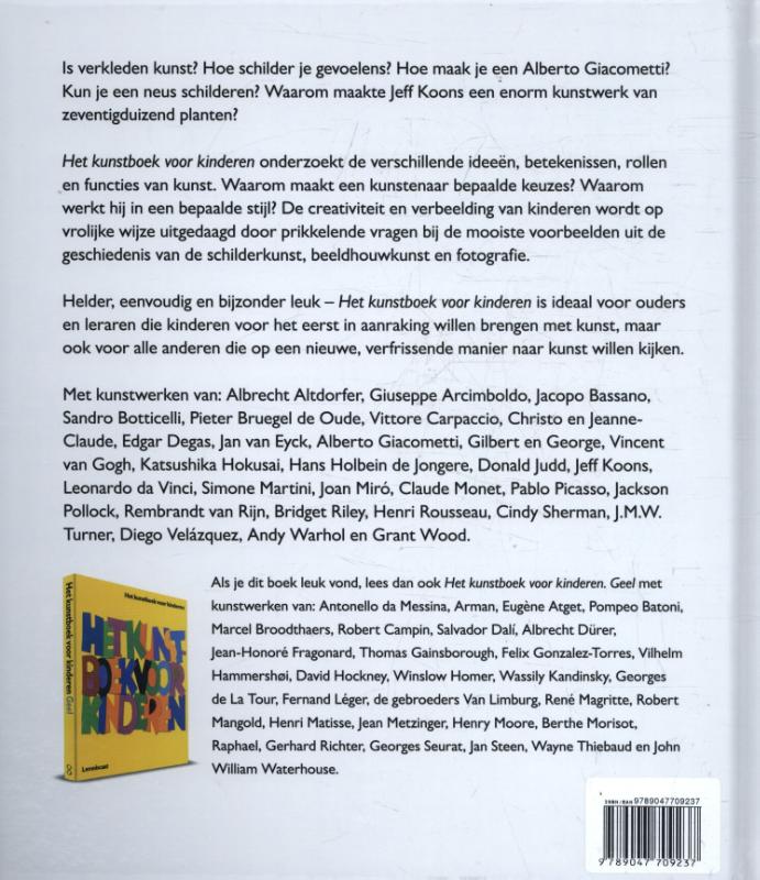 Achterkant van Het kunstboek voor kinderen Wit