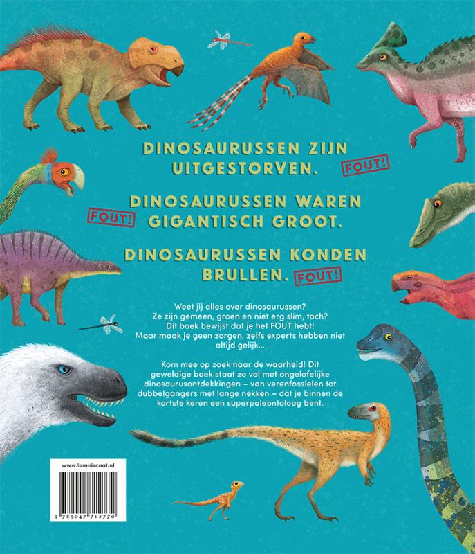 Achterkant van Alles wat je weet over dinosaurussen is FOUT!