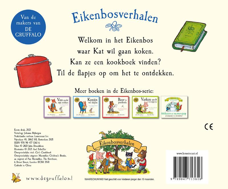 Achterkant van Het kookboek van kat