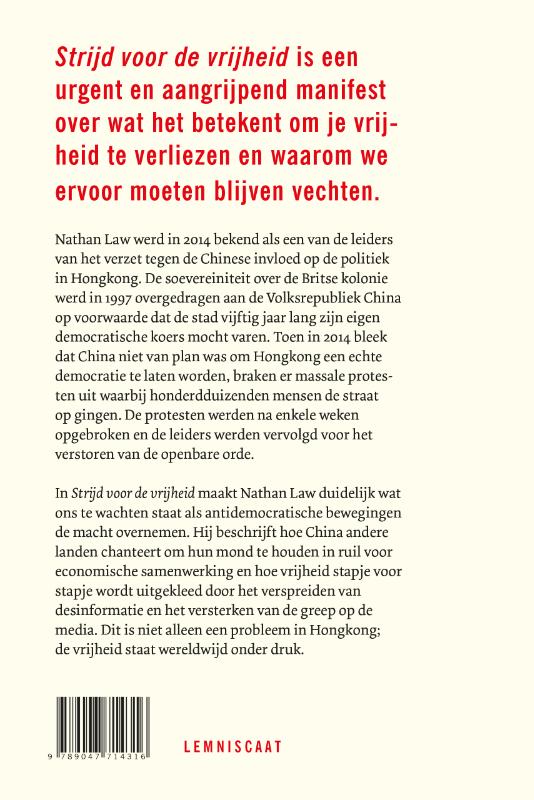 Achterkant van Strijd voor de vrijheid