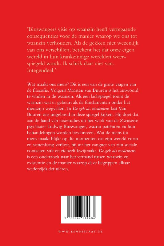 Achterkant van De gek als medemens