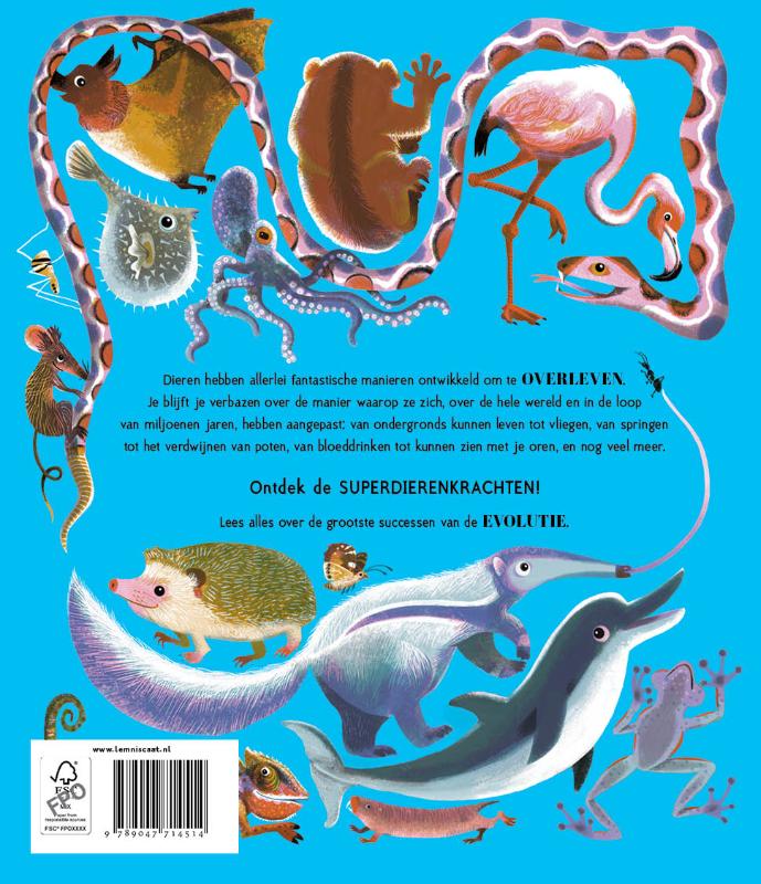 Achterkant van Superdierenkrachten