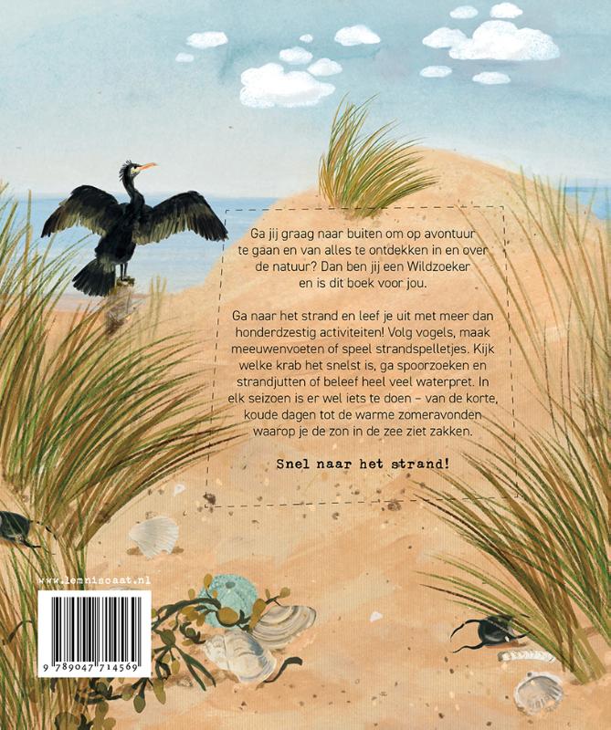 Achterkant van Wildzoekers - Op het strand