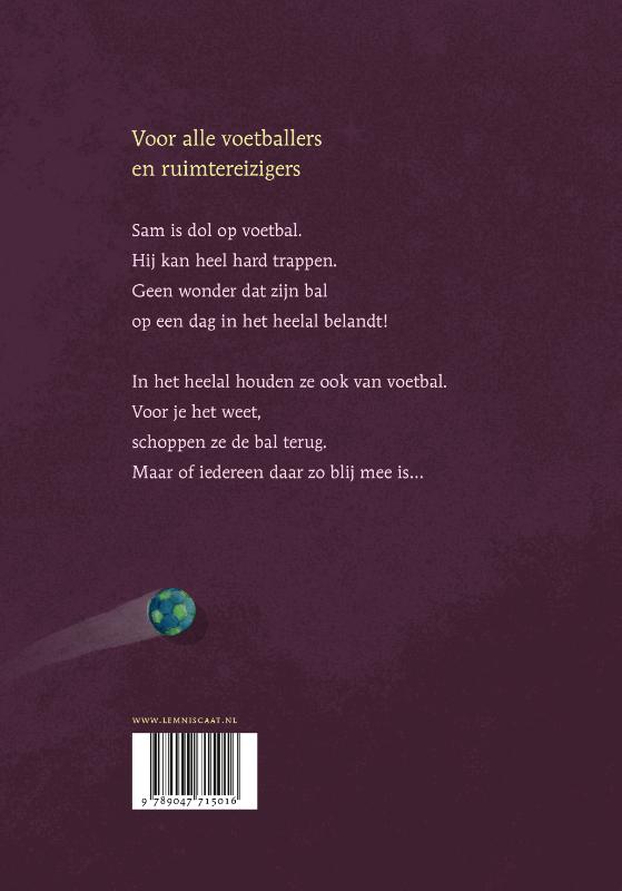 Achterkant van Een bal in het heelal
