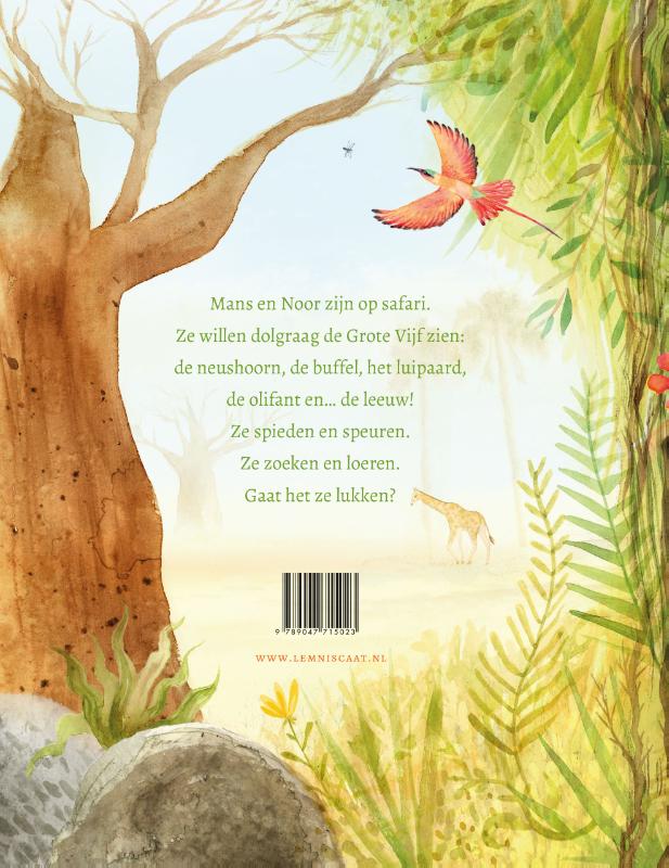 Achterkant van De fantastische vijf