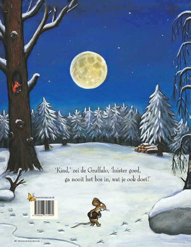 Achterkant van Het kind van de Gruffalo