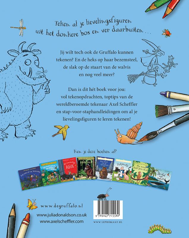 Achterkant van Zo teken je de Gruffalo en zijn vrienden