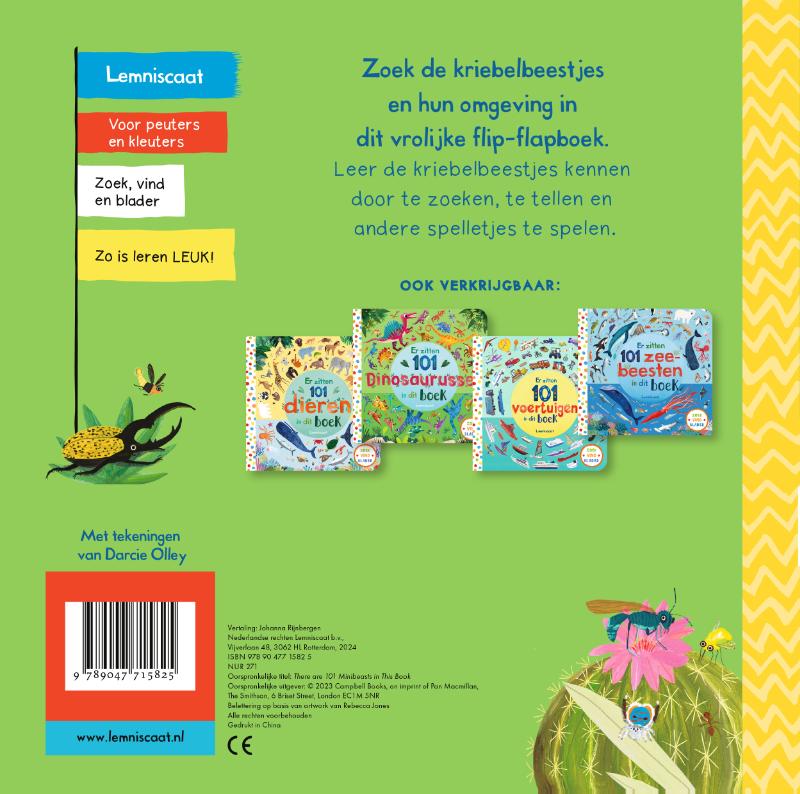 Achterkant van Er zitten 101 kriebelbeestjes in dit boek