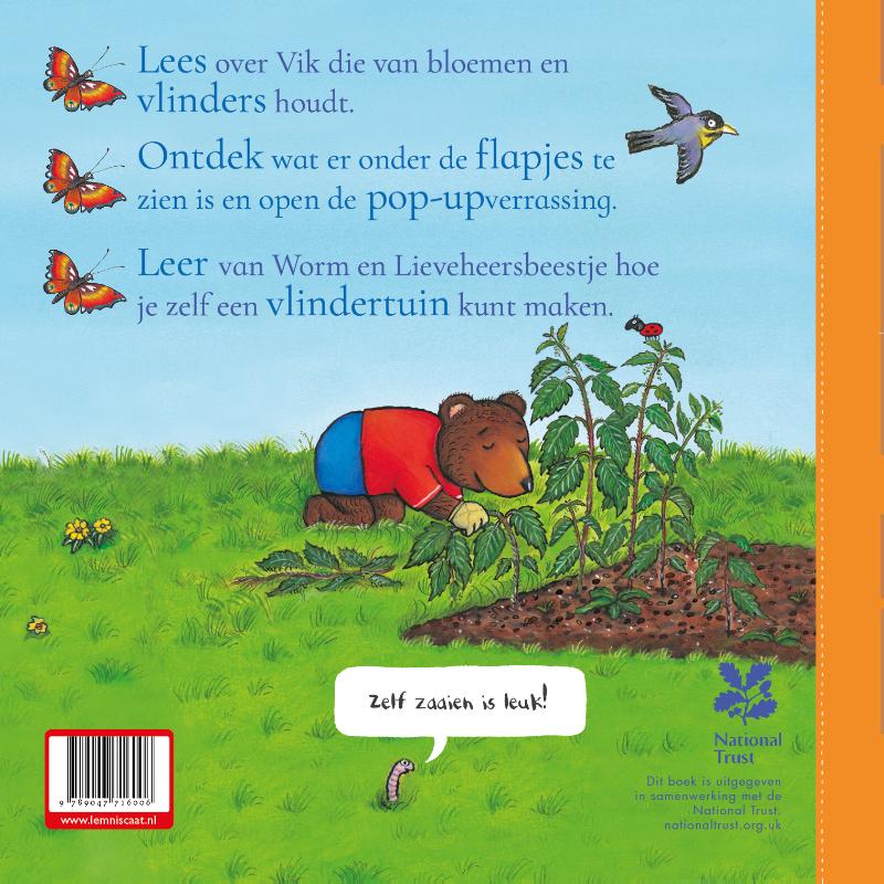 Achterkant van Vik maakt een vlindertuin