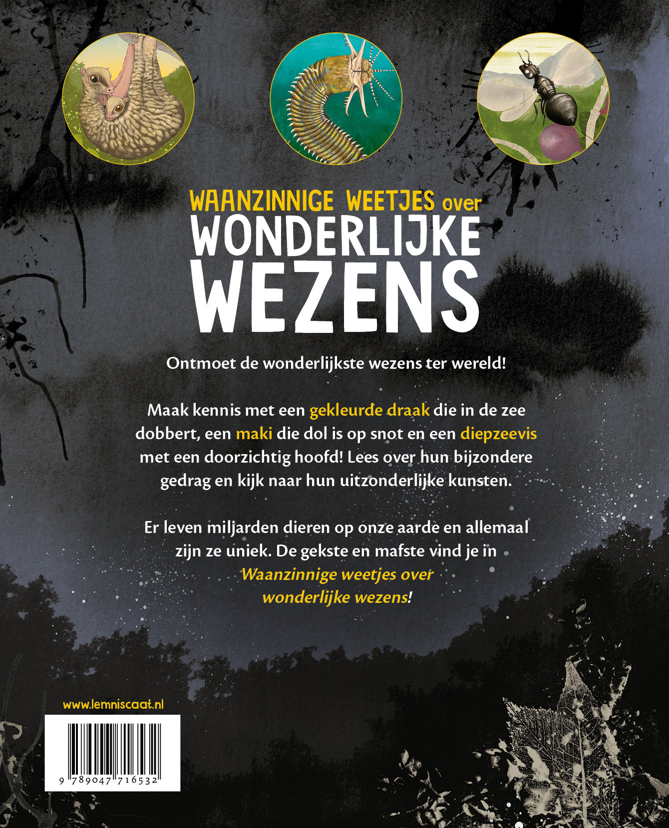 Achterkant van Waanzinnige weetjes over wonderlijke wezens