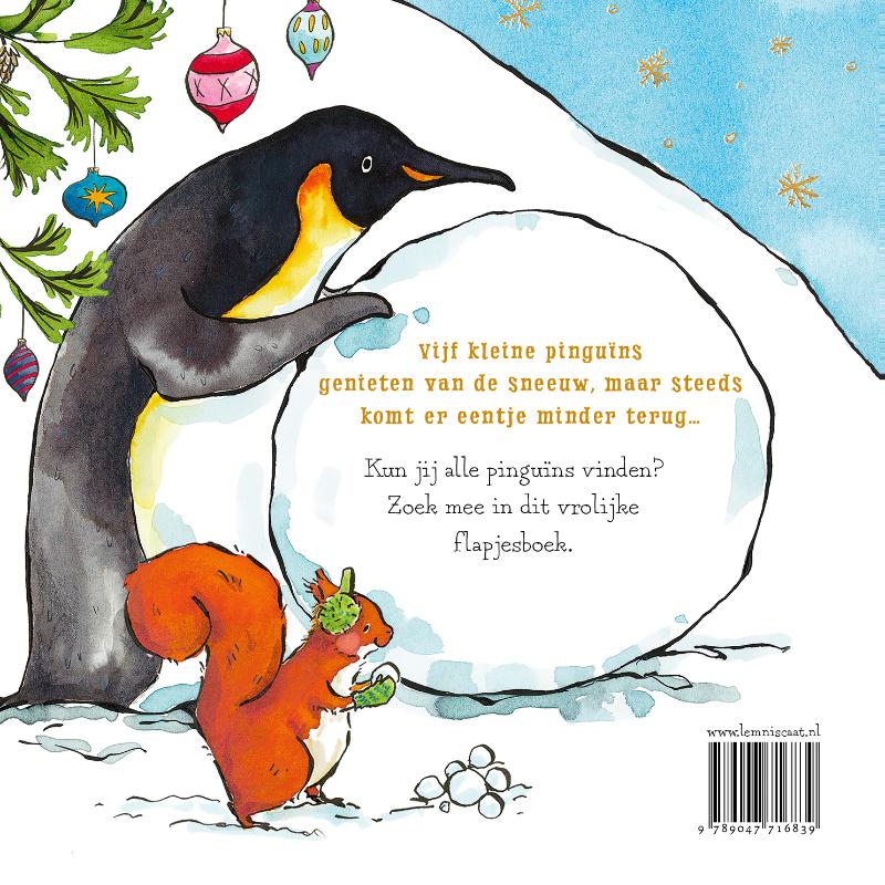 Achterkant van Vijf kleine pinguïns