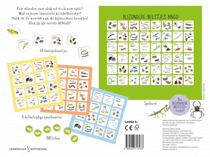 Achterkant van Bijzondere beestjes bingo