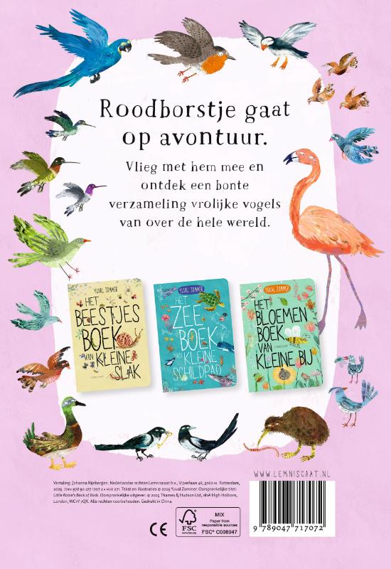 Achterkant van Het vogelboek van Roodborstje
