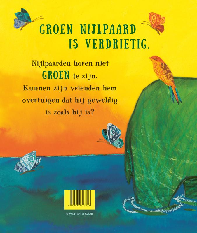 Achterkant van Groen nijlpaard
