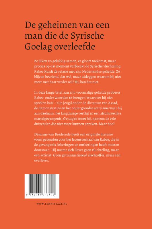 Achterkant van Waarover ik niet spreken kan