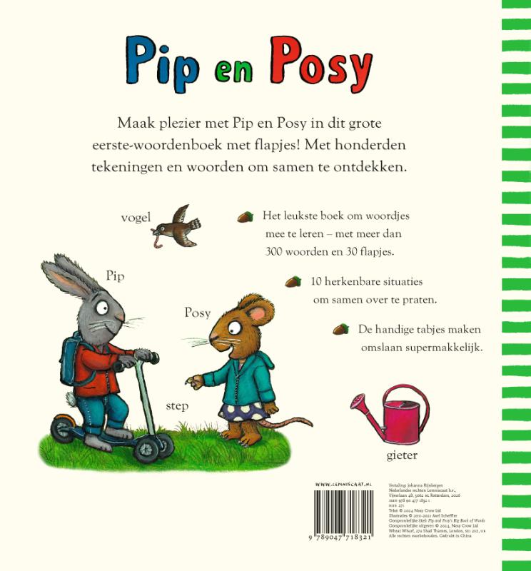 Achterkant van Pip en Posy's grote woordenboek