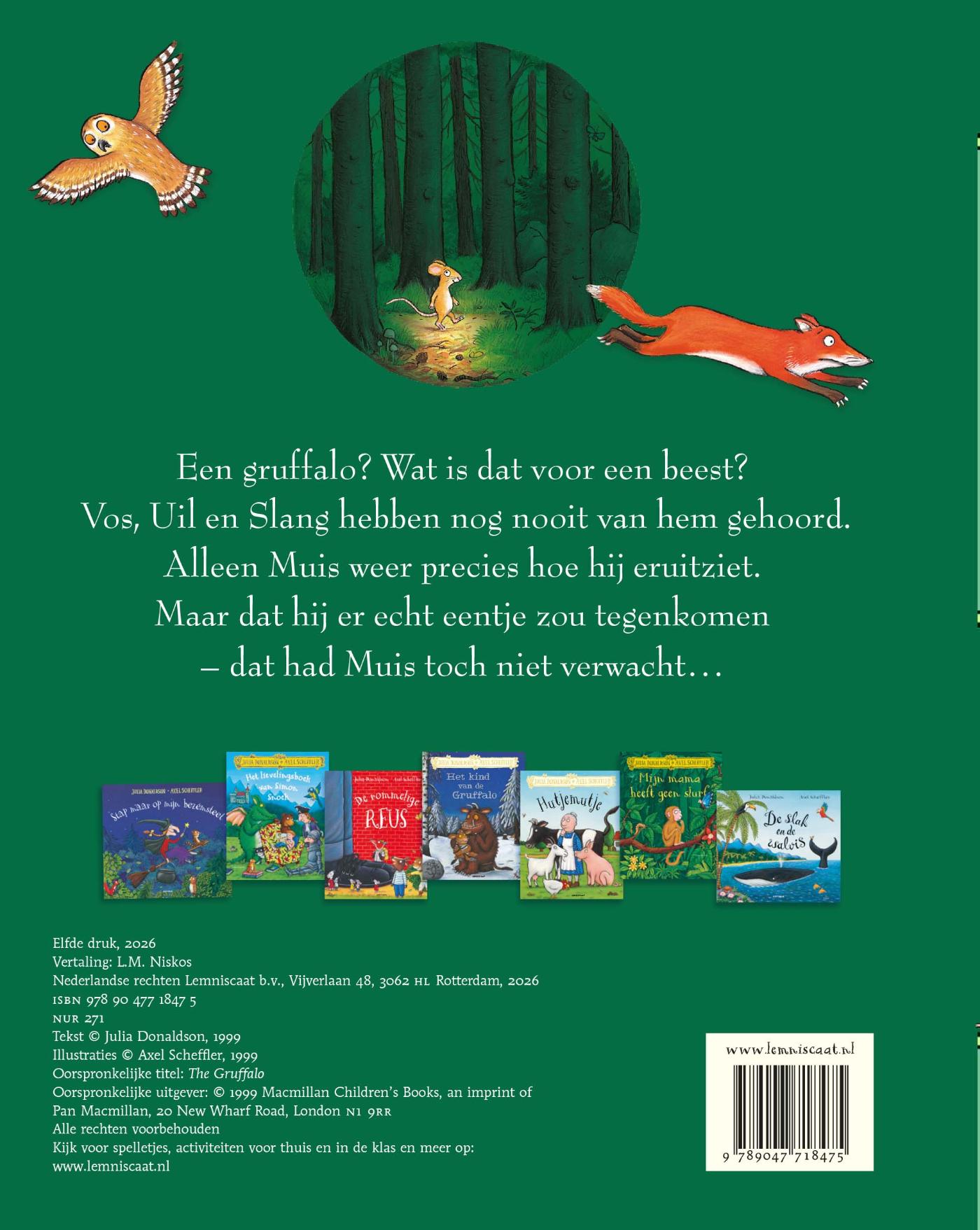 Achterkant van De Gruffalo