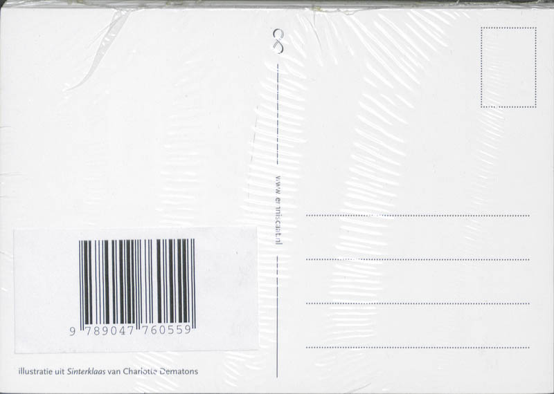Achterkant van Prentbriefkaarten Sinterklaas (20 ex)