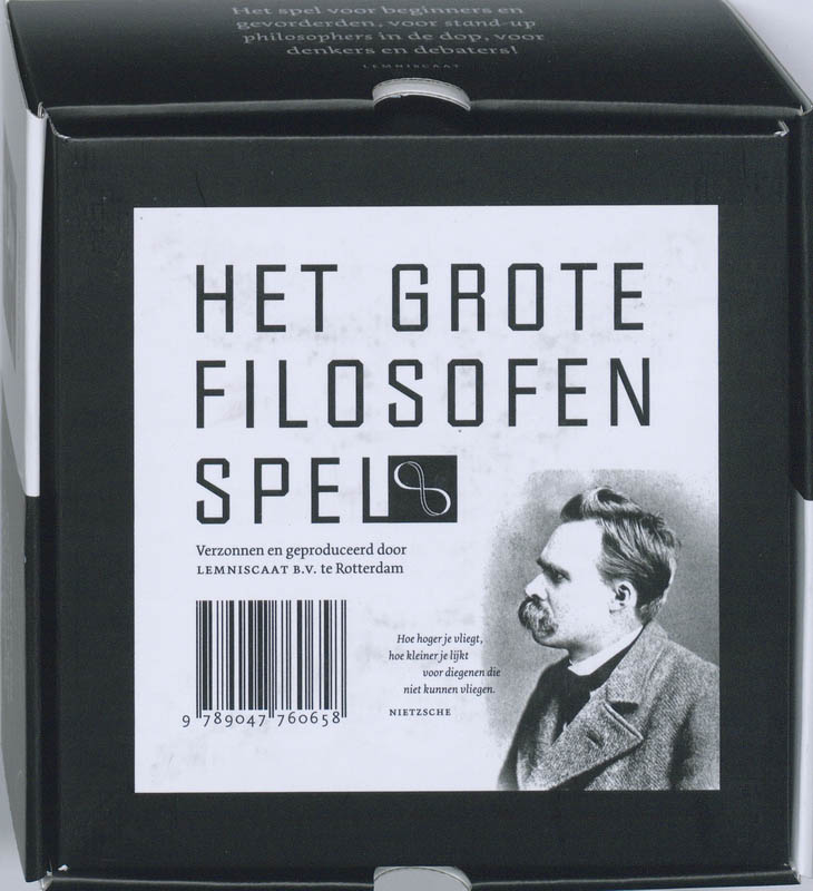 Achterkant van Het grote filosofenspel