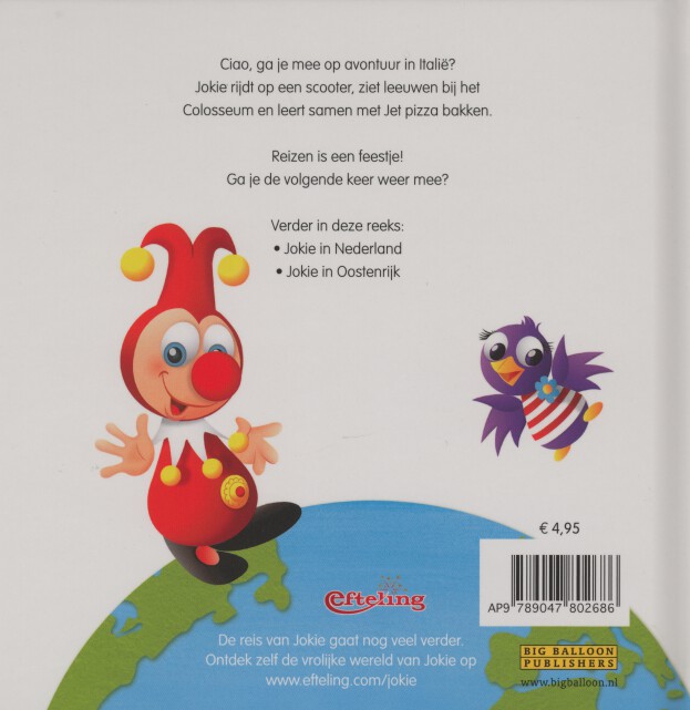 Achterkant van Jokie in Italië