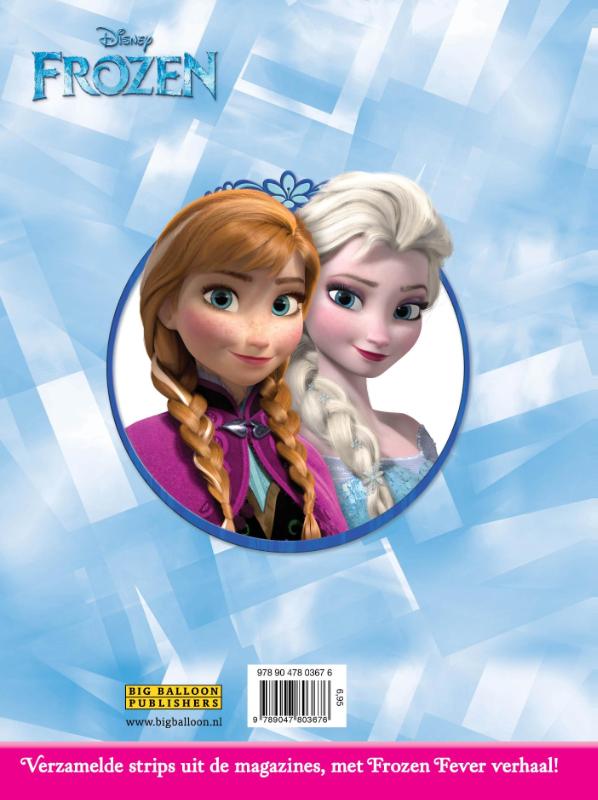 Achterkant van Frozen stripalbum
