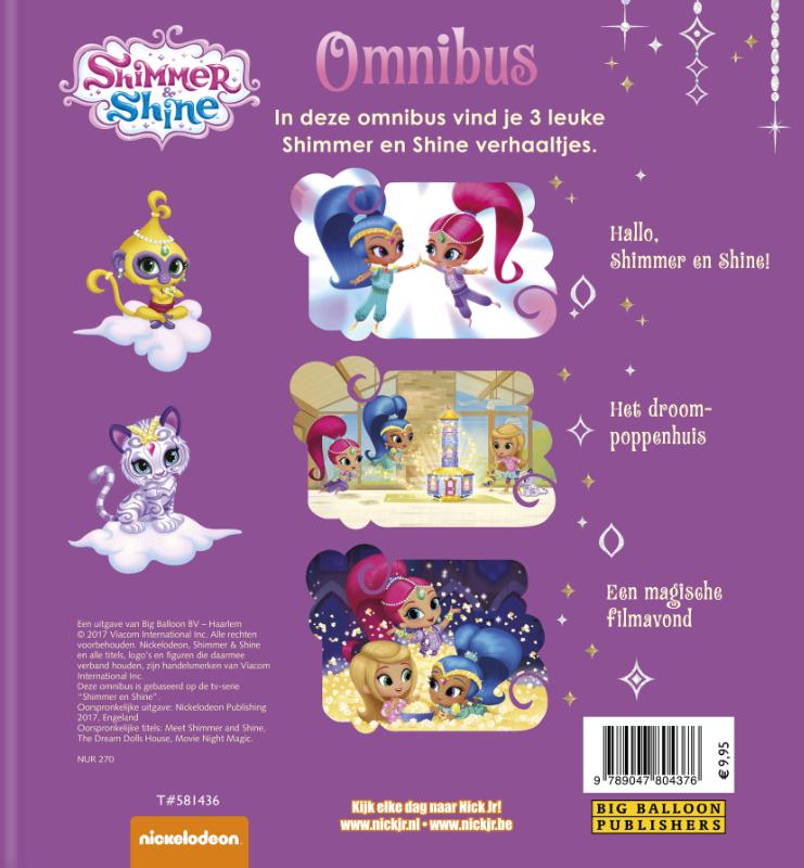 Achterkant van Shimmer & Shine, Omnibus