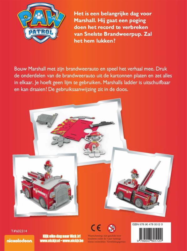 Achterkant van De snelste brandweerpup