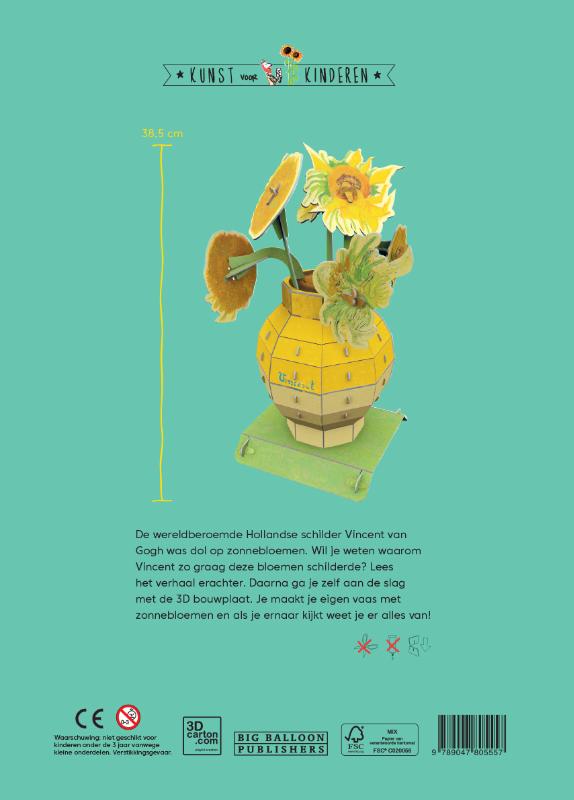 Achterkant van De Zonnebloemen van Vincent van Gogh
