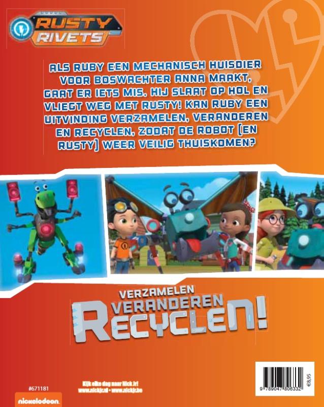 Achterkant van Rusty Rivets en het mechanische huisdier