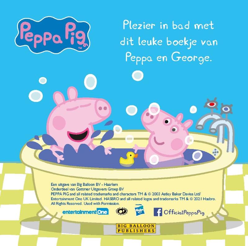 Achterkant van In bad met Peppa!