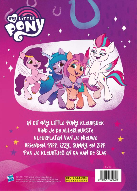 Achterkant van My Little Pony kleurboek