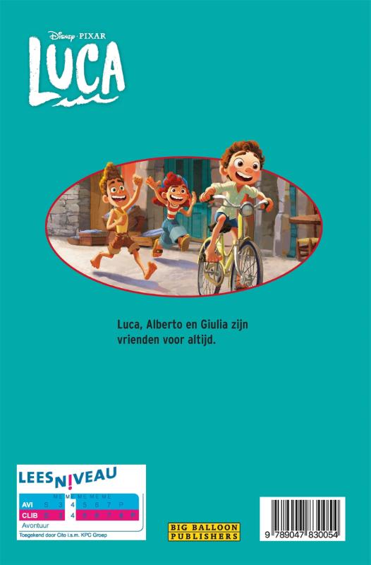 Achterkant van AVI - Disney Luca, Vrienden voor altijd