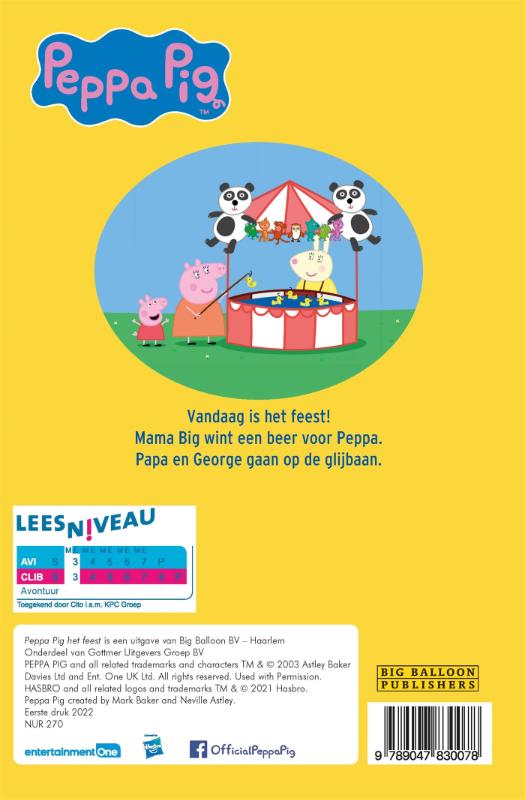 Achterkant van AVI - Peppa Pig, Het feest