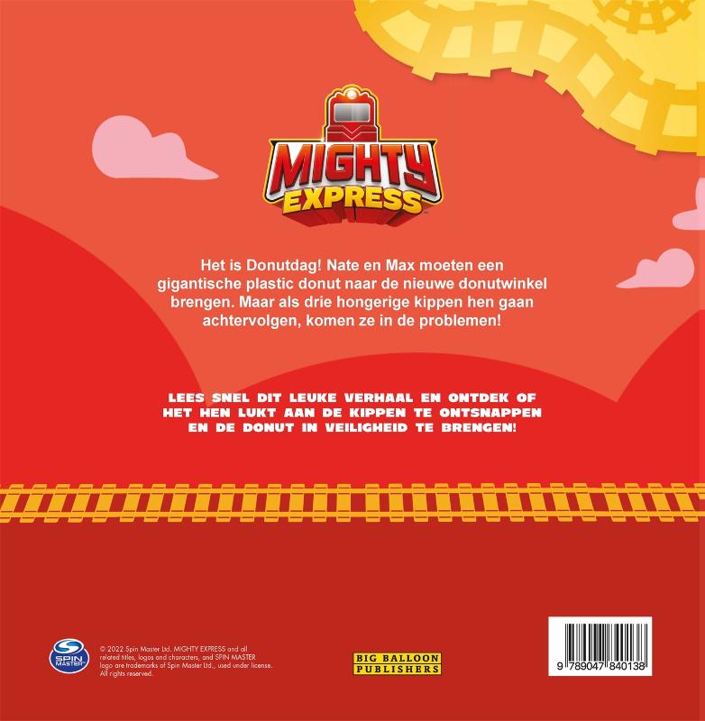 Achterkant van Mighty Express - Donutdag