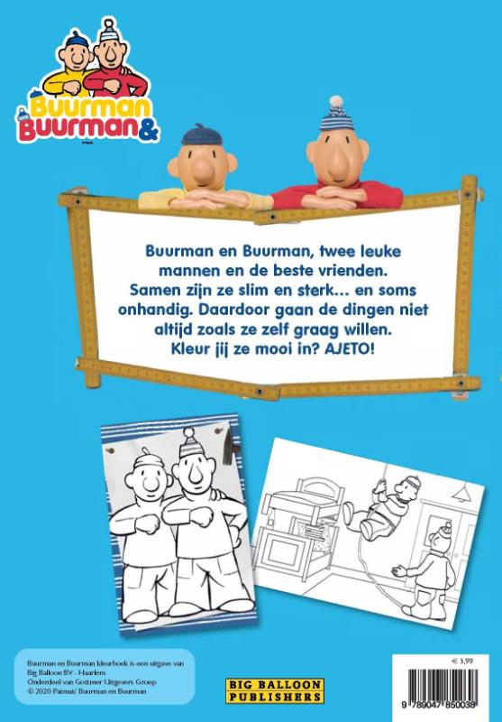 Achterkant van Buurman & Buurman kleurboek
