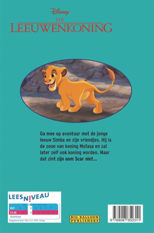 Achterkant van AVI - Disney De Leeuwenkoning