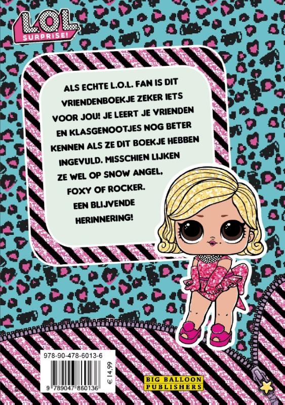 Achterkant van L.O.L. Surprise Vriendenboek