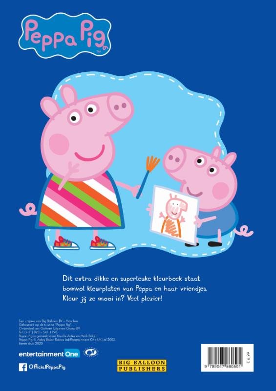 Achterkant van Kleur mee met Peppa