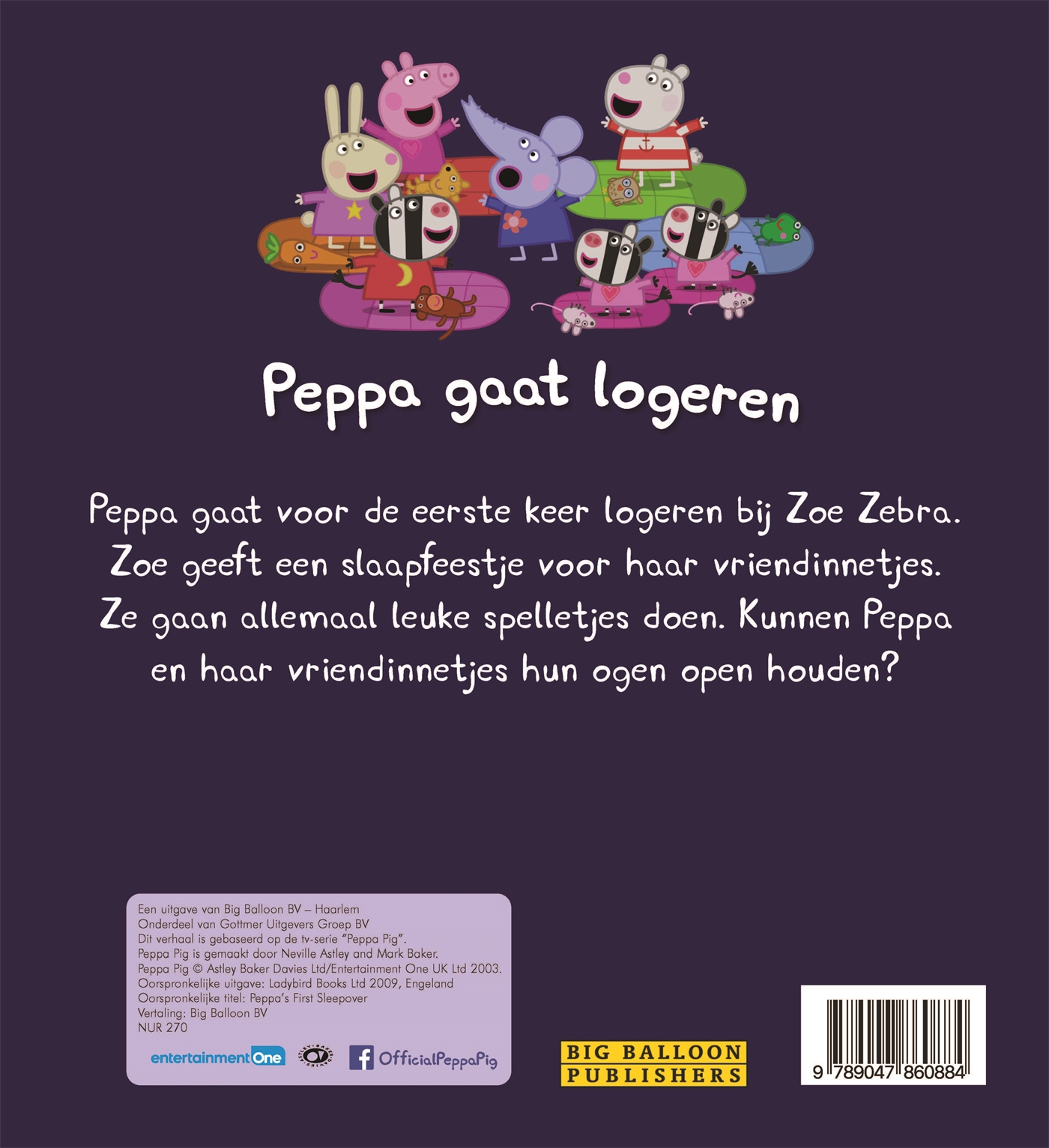 Achterkant van Peppa gaat logeren