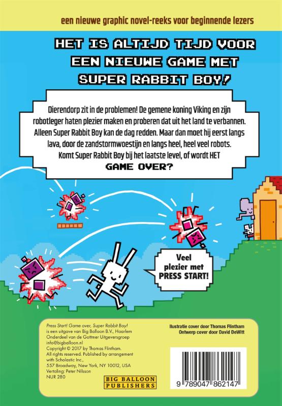 Achterkant van Game over, Super Rabbit Boy!