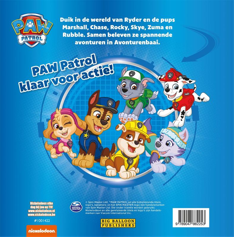 Achterkant van PAW Patrol - 3 spannende verhalen